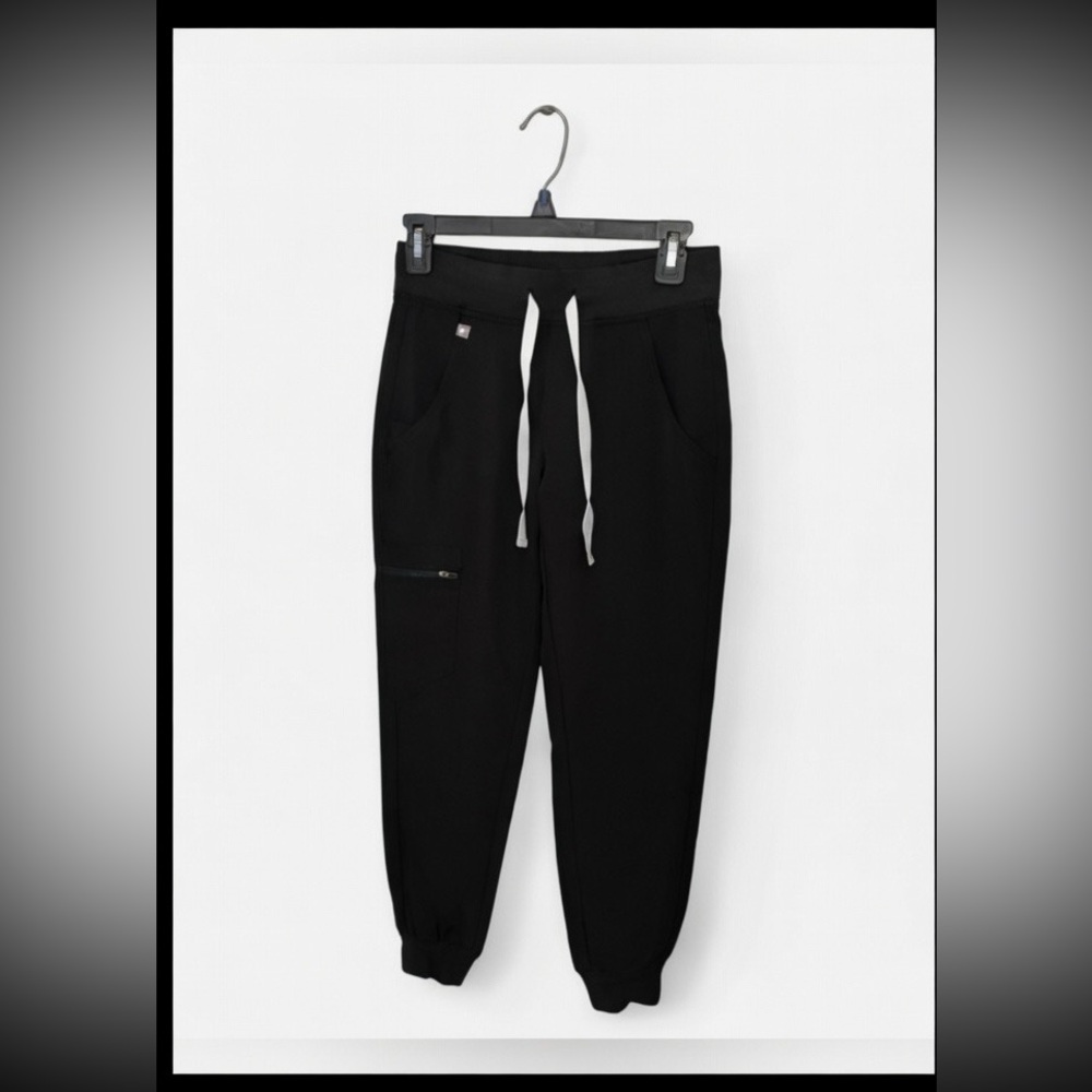 Figs Zamora black jogger scrubs pants xxs/p